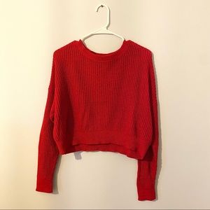 Wild Fable Red Cropped Sweater